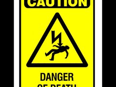 Sign danger of death